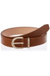 Calvin Klein Ceinture Femme Ck Must Metal Loop Rnd Belt 2.5 cm Ceinture Cuir, Marron Cognac , 125 cm