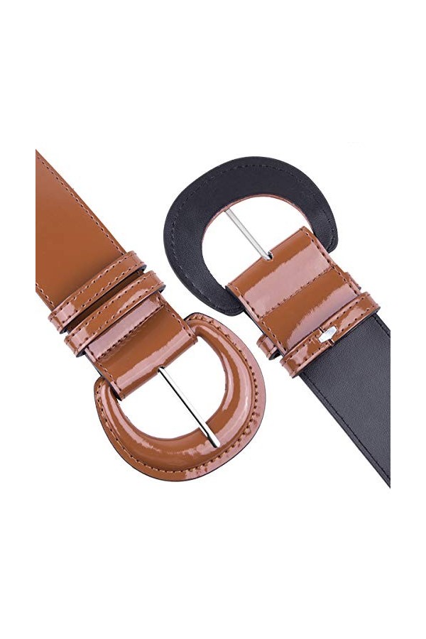 KYEYGWO Ceintures habillées pour femmes, ceintures larges pour robes de femmes, ceinture large pour jeans pantalons avec bouc