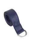KYEYGWO Ceinture réglable en cuir PU Taille large pour robes avec double anneaux en D boucles - Bleu - Taille Unique