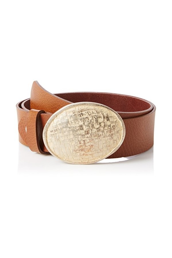MGM Oval Mesh Ceinture, Marron Cognac-Latino , 90 Femme