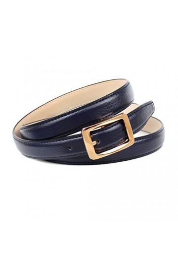 Anthoni Crown Ledergürtel Ceinture, Dunkelblau, 90 Femme