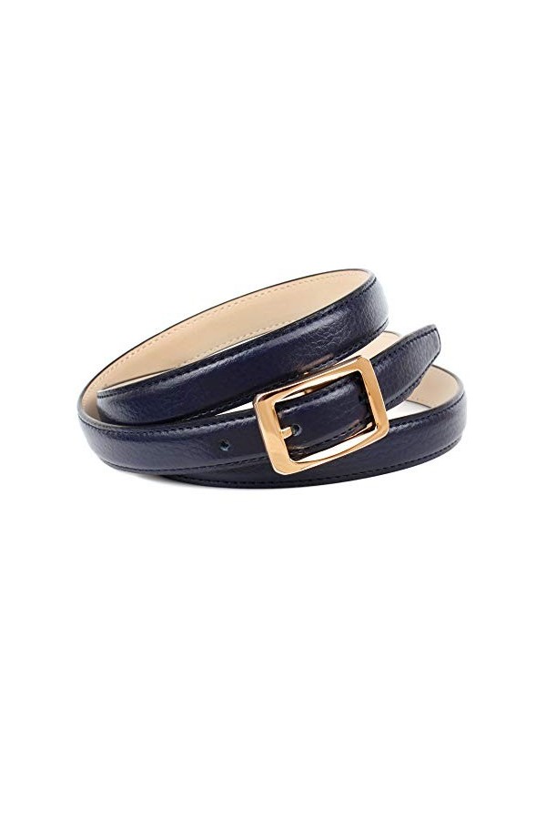 Anthoni Crown Ledergürtel Ceinture, Dunkelblau, 90 Femme