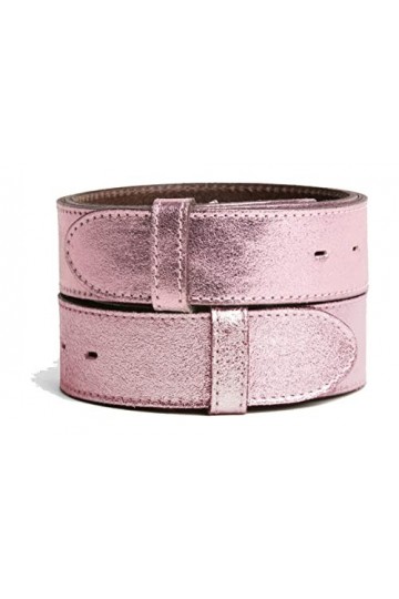 VaModa Ceinture en cuir 4cm | Jeans Belt 40mm pour homme et femme | modèle Newbury | couleur Rosé, Longueur-80cm, Druckkno