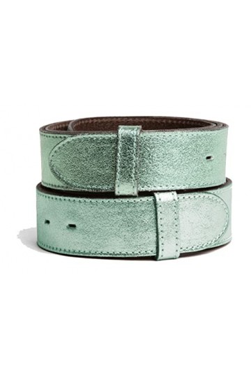 VaModa Ceinture en cuir 4cm | Jeans Belt 40mm pour homme et femme | modèle Newbury | couleur turquoise, Longueur-85cm, Dru