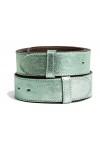 VaModa Ceinture en cuir 4cm | Jeans Belt 40mm pour homme et femme | modèle Newbury | couleur turquoise, Longueur-85cm, Dru