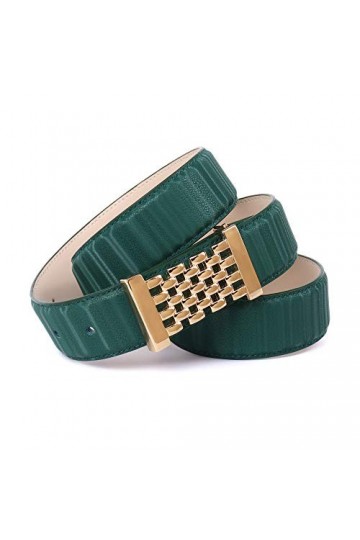 Anthoni Crown Ledergürtel Ceinture, Rouge, 110 cm Femme