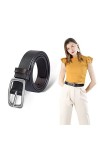Ceinture réversible en cuir véritable de 2,8 cm pour femme avec boucle ardillon vintage pour jeans, pantalons, emballage cade