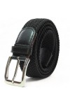 Safekeepers La Ceinture Élastique - Belt Tressée - Tissu Homme et Femme – Unisex – Haut Comfort Extensible, Noir, Taille: 135