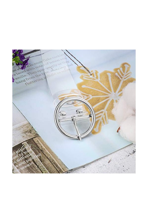 FENICAL Ceinture Joker en résine et plastique transparent pour femme