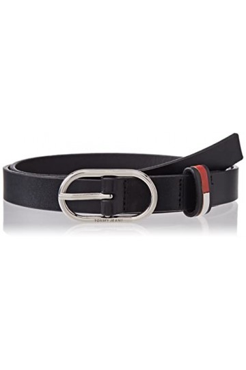 Tommy Jeans Tjw Oval 2.0 Ceinture, Noir, 95 cm Femme