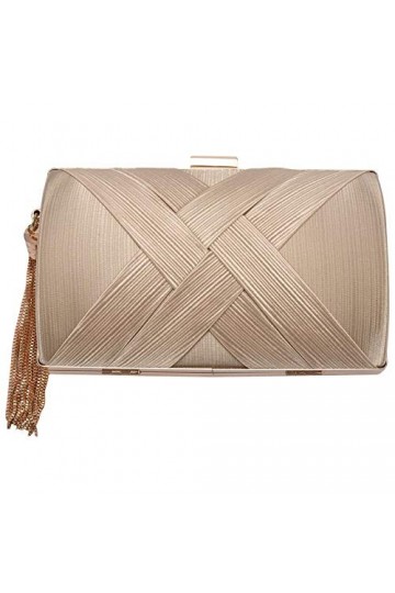 Vklopdsh Pompon Mode Femme Pochette Sac à Bandoulière Sacs à Main Féminin Fête Mariage Soirée pour Téléphone Porte-monnaie Or