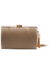 Vklopdsh Pompon Mode Femme Pochette Sac à Bandoulière Sacs à Main Féminin Fête Mariage Soirée pour Téléphone Porte-monnaie Or