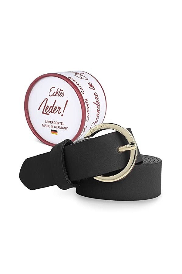 Cartvelli Ceinture pour femme avec fermeture Doré 2,5 cm - Blanc - Small