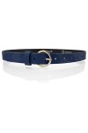 Cartvelli Ceinture pour femme avec fermeture Doré 2,5 cm - Blanc - Small