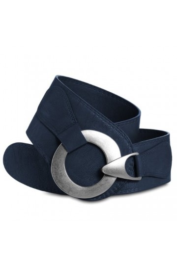 Caspar GU243 Ceinture large pour femme - Bleu - 110