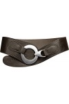 Caspar GU243 Ceinture large pour femme - Bleu - 110