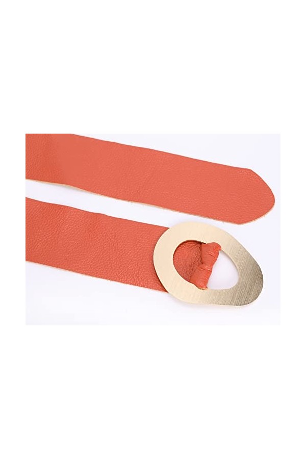 irisaa Ceinture de taille en cuir pour femme - Ceinture large avec boucle - Ceinture de hanche en cuir véritable - Ceinture d