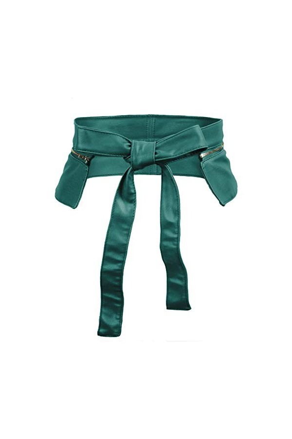 KYEYGWO Ceinture réglable en cuir PU Taille large pour robes de 78,7 cm à 99,1 cm - Rouge - Taille Unique