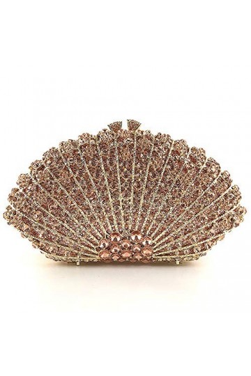 GALSOR Sac de fête pour femme avec strass pour mariage, soirée, cocktail, sac à main, sac de fête, sac de banquet, rose, 21x5