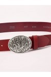 MGM - Ceinture Femme - Legno, 100164 - Rouge rot 950-3 - FR : 75 Taille fabricant : 75 cm 