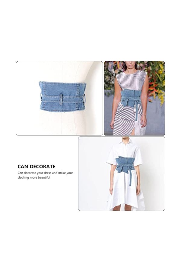 GALPADA Ceinture en jean pour femme - Ceinture en jean - Ceinture large, Comme sur la photo., 98X20X1cm