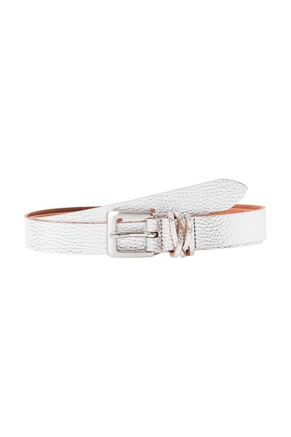 BRAX DOB Gürtel LEDERGÜRTEL Metallic Ceinture, Light Grey, 80 Femme