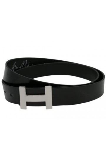 AnnaMatoni Élégante ceinture en cuir de vachette souple de 3 mm dépaisseur avec fermoir en métal tendance 3 cm de large, noi