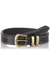 Wrangler Double Loop Belt Ceinture, Black, 80 aux Femmes