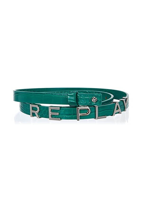 REPLAY Aw2549 Ceinture, Vert Gazon 403, 85 cm Femme