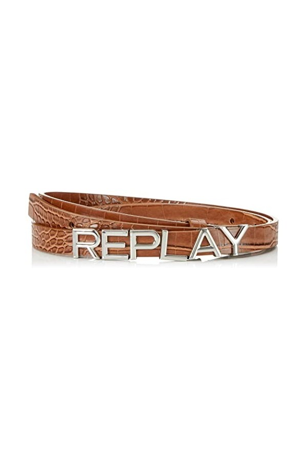 REPLAY Aw2549 Ceinture, 060 Brick Brown, 85 cm Femme