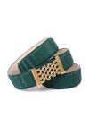 Anthoni Crown Ledergürtel Ceinture, Grün, 75 Femme