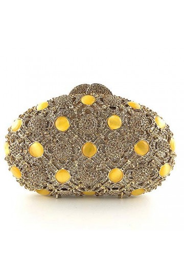 GALSOR Pochette de soirée pour femme avec strass pour mariage, cocktail, sac à main, sac de fête, sac à main, sac de banquet,