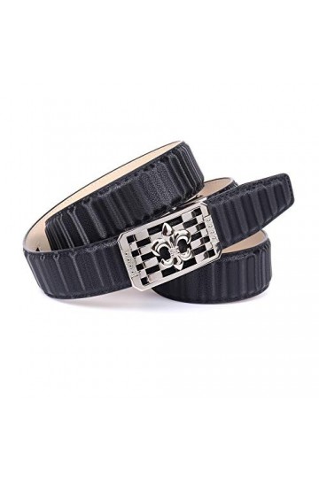 Anthoni Crown Ledergürtel Ceinture, Noir, 110 cm Femme
