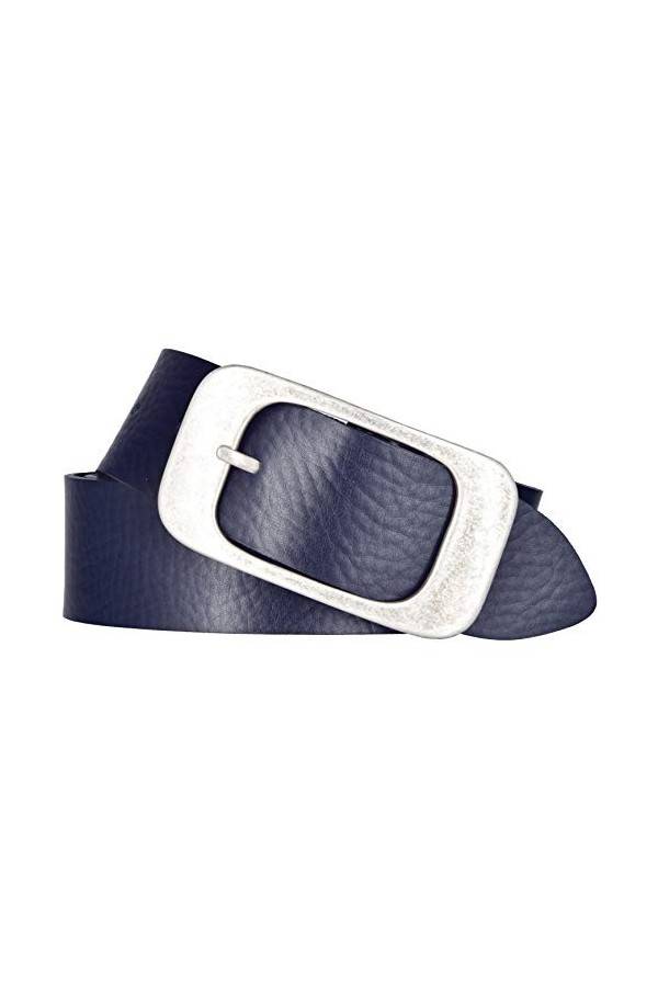 Bernd Götz 401973-0045 Ceinture en cuir nappa pour femme Bleu marine - Bleu - bleu, 105
