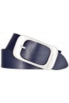 Bernd Götz 401973-0045 Ceinture en cuir nappa pour femme Bleu marine - Bleu - bleu, 105