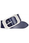 Bernd Götz 401973-0045 Ceinture en cuir nappa pour femme Bleu marine - Bleu - bleu, 105