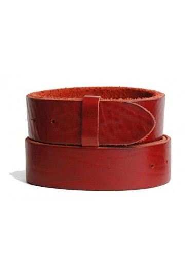 VaModa Ceinture en cuir 4cm | Jeans Belt 40mm pour homme et femme | modèle Utah | couleur rouge, Longueur-85cm, Druckknopfs