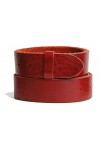 VaModa Ceinture en cuir 4cm | Jeans Belt 40mm pour homme et femme | modèle Utah | couleur rouge, Longueur-85cm, Druckknopfs