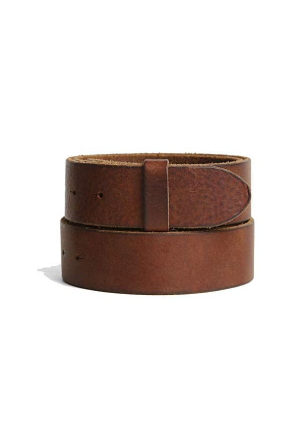 VaModa Ceinture en cuir 4cm | Jeans Belt 40mm pour homme et femme | modèle Utah | couleur cognac, Longueur-100cm, Druckknop