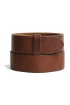 VaModa Ceinture en cuir 4cm | Jeans Belt 40mm pour homme et femme | modèle Utah | couleur cognac, Longueur-100cm, Druckknop