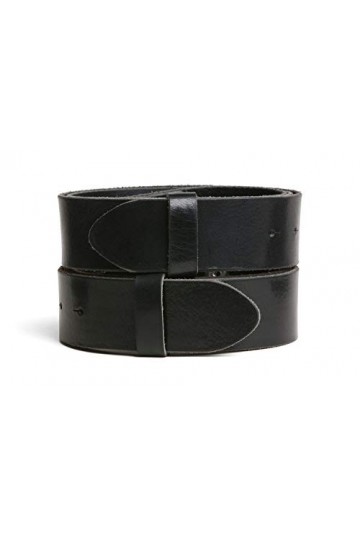 VaModa Ceinture en cuir 4cm | Jeans Belt 40mm pour homme et femme | modèle Utah | couleur noir, Longueur-90cm, Druckknopfsy