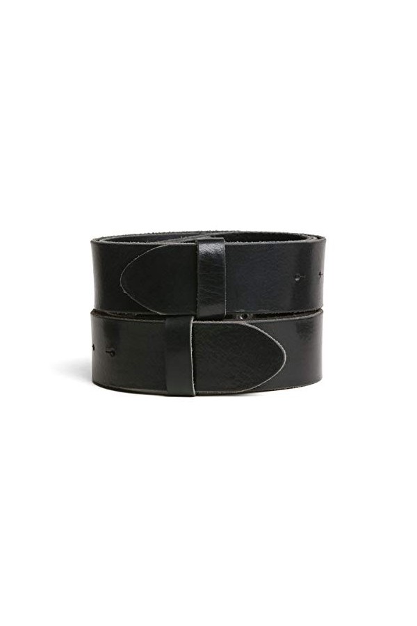 VaModa Ceinture en cuir 4cm | Jeans Belt 40mm pour homme et femme | modèle Utah | couleur noir, Longueur-90cm, Druckknopfsy