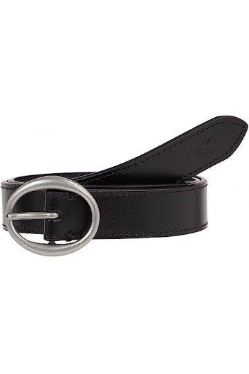 Calvin Klein Round Classic LTHR Sol Belt 25MM Ceintures, Black, 130 Femme