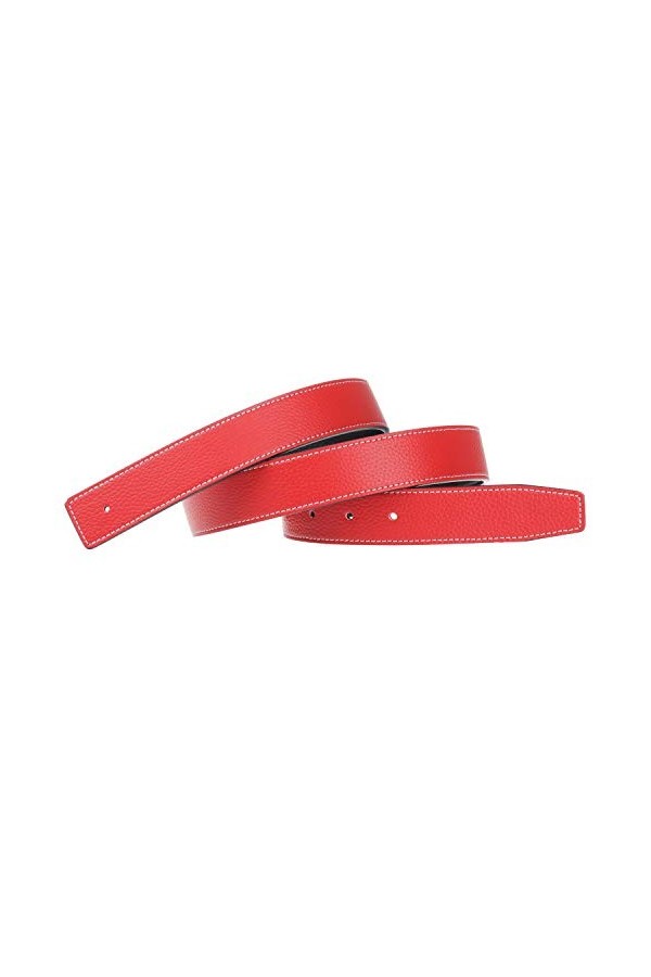 GANGTU H Ceintures en cuir pleine fleur Remplacement Sangle de ceinture sans boucle 32mm largeur Noir