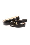 Anthoni Crown Ledergürtel Ceinture, Schwarz, 85 Femme