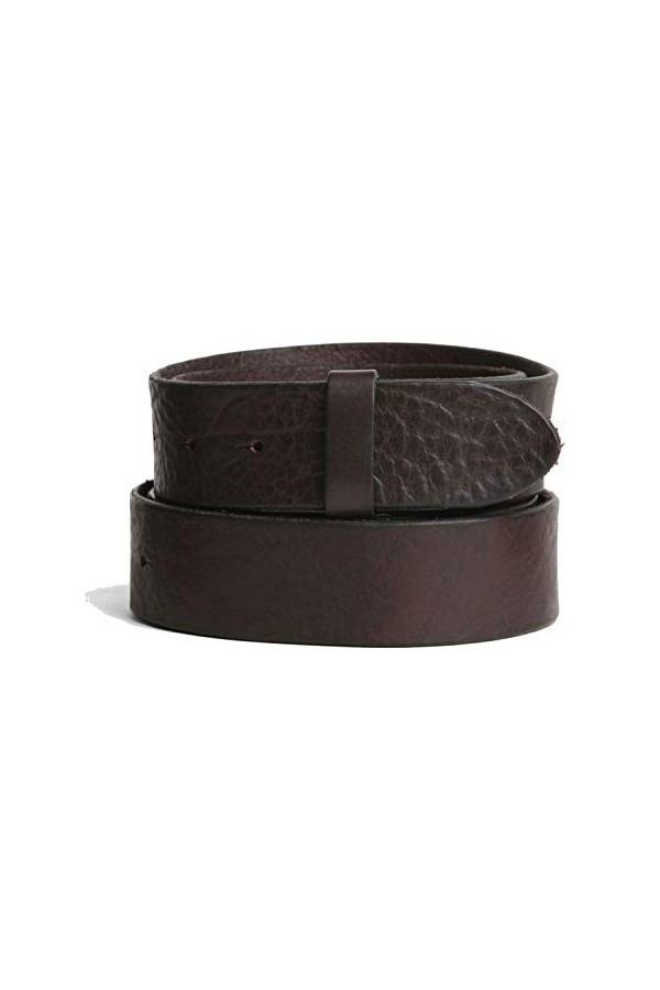 VaModa Ceinture en cuir 4cm | Jeans Belt 40mm pour homme et femme | modèle Oil Vintage | couleur brun, Longueur-100cm, Druc