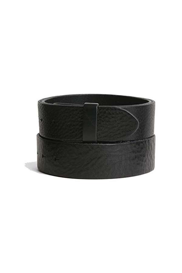 VaModa Ceinture en cuir 4cm | Jeans Belt 40mm pour homme et femme | modèle Oil Vintage | couleur noir, Longueur-80cm, Druck