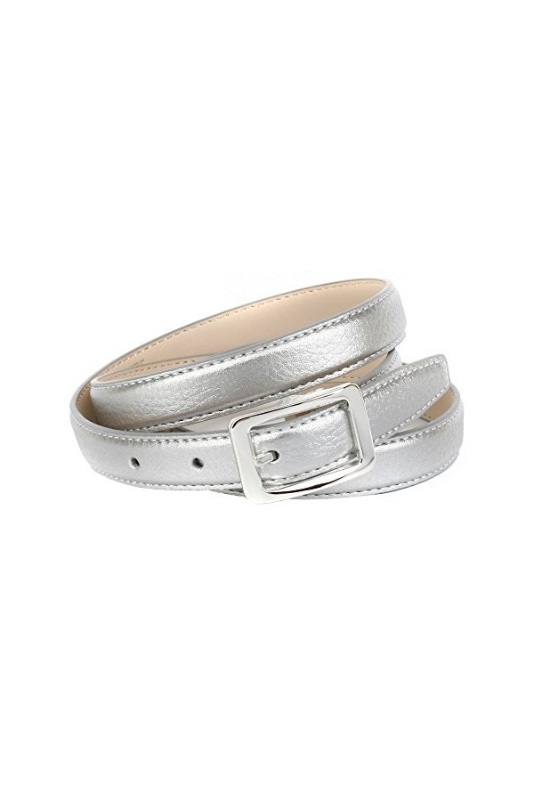 Anthoni Crown A1WETS3 Ceinture, Argent Beige/Argent 034 , 80 cm Femme