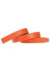 GANGTU H Ceintures en cuir pleine fleur Remplacement Sangle de ceinture sans boucle 32mm largeur Orange