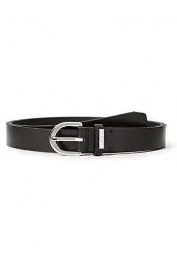 Calvin Klein Ceinture Femme Ck Must Round Belt 2.5 cm Ceinture Cuir, Noir Ck Black , 85 cm